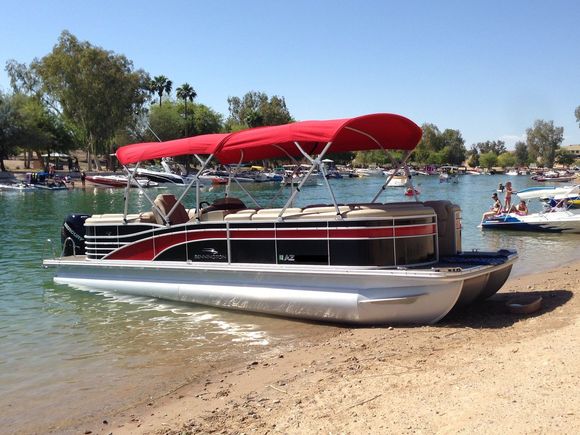 Current boat. 25' Bennington with 300 Merc Verado. 