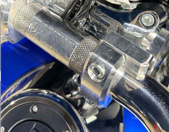 This is them installed on my 2024 road glide with the HVAC tape on the clamping area of the stock bars, the top clamps that come with the riser extensions to not cover the entire clamping area. You bolt the stock top clamp over the riser extension inserts, and then use the supplied ROX top clamp to clamp your stock bars. I’ve had zero problems since install. 