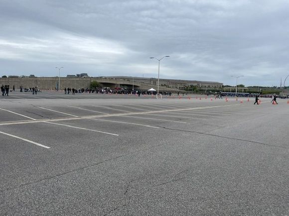 1-half of the Pentagon north lot appox 11:30 a.m.