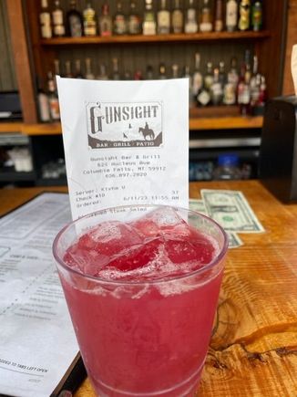 Some kinda blueberry moonshine drink!