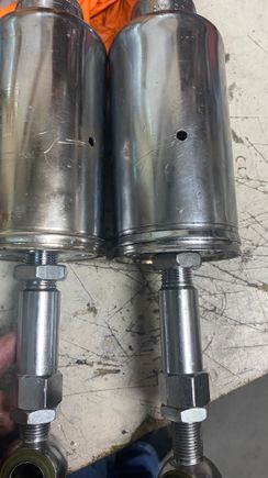 Shocks side by side with the crap one on the right. 