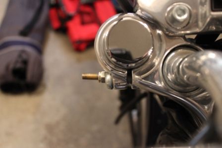 I had to rotate the clamps toward the front a little so the mounting brackets wouldn't hit my tank.