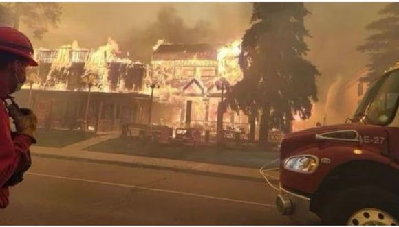 This was Maligne Lodge… about four blocks from downtown… If this spreads they can lose the entire town…