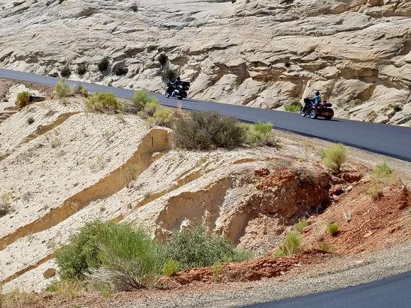 Headed up Hell's Backbone, UT