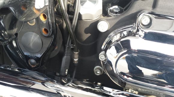 Test point at oil dip stick base