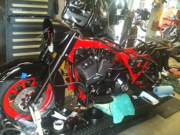 ok, T-Man performance 95" kit. stage 1 heads, and he cut my jugs. i used Zippers Performance, Red Shift Cams, the .577 gear drives, the S&amp;S gear drive kit. (i will never use chain drive again) so, those cams recommended the compression be 9.25-10.25. so, i had him cut the pistons to 9.5:1. SMOOTH!!!!!!! WOW!!!!! power is good, about 100 hp and 100 tq. nothing to brag about, but it does move out smartly. butt, it is the smoothest motor that i have ever operated.