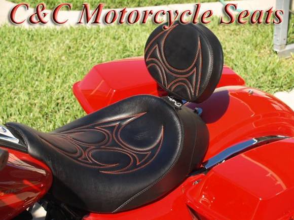 C&amp;C Seats
http://www.sideroadcycles.com/AmericanMotorcycles/Seats/Motorcycle_Seats.html
