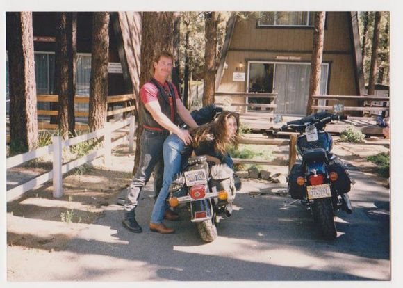 I was just trying to help her on the bike...........really :)