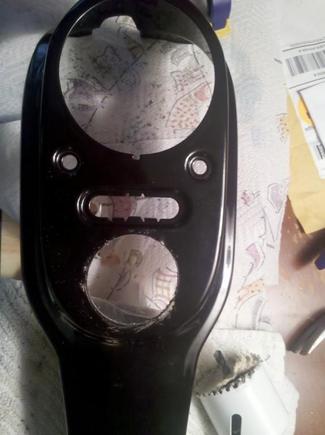 Freshly drilled hole