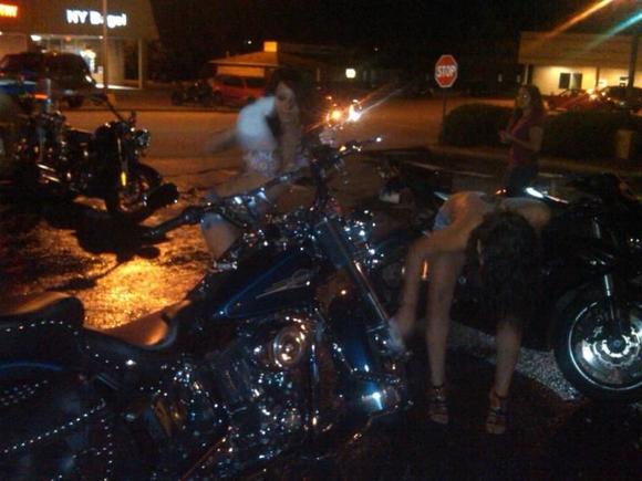 Another bike wash and the sanitation engineers who washed it at Hooters during Wednesday night bike night in Jacksonville.