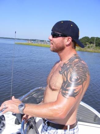 Swansboro on the old mans boat...