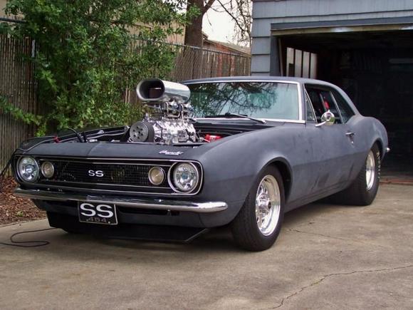 67 Pro/Street Camaro, Blown 468, TH400, Narrowed 9", 12pt Cage