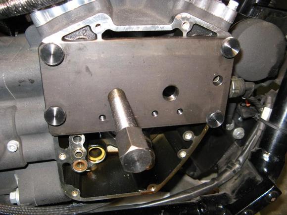 After the old bearings are removed, use the Heartland tool to install the new B168 bearings. The installer is designed to press the new bearings at the correct depth - no measuring is necessary. Easy! Be sure to put a little asm'bly lube in the new bearings.