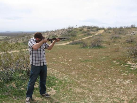 Me shooting Scott's M-1 Carbine.