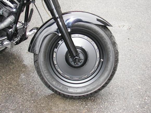 Fresh coated wheel.