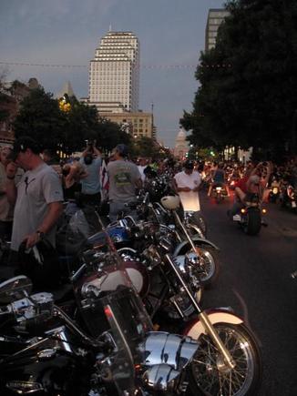 Never seen so many bikes as there were downtown and in that parade.....incredible!