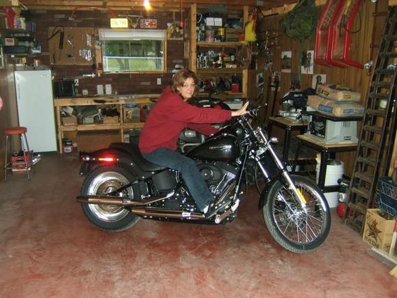 the wife on my bike the day i got it home