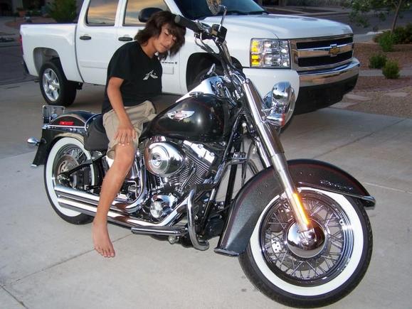 Ethan on Dad's luxe.