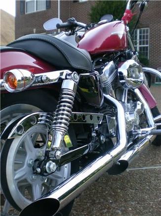 Custom Drilled &amp; Chromed Nightster Style Belt Guard