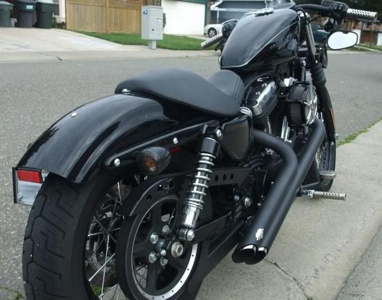 My '09 harley Nightster with smoked turn-signal covers.