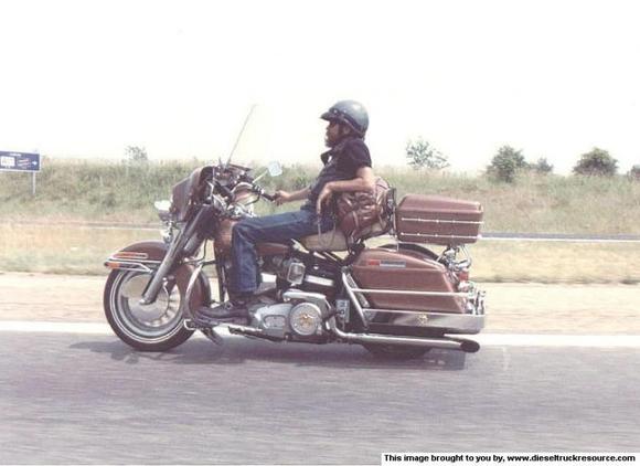 BrownBear &amp; Me on the road in 1993 headed for the 90th HD Reunion.