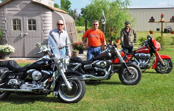 My Dad, Me and Curtis. Had a great ride that day.