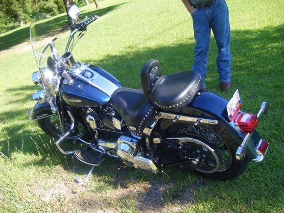 These pics were taken the first time I saw this bike.I have installed the passenger back rest and bags on it.