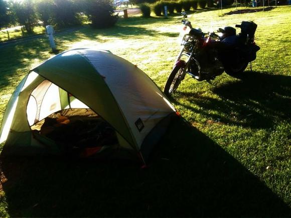 steel steeds motorcycle campground set up