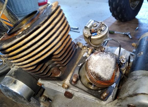 Rear piston burned up