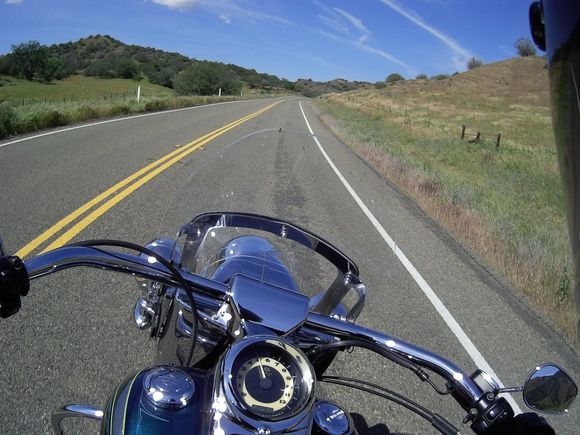 Getting into the hills on 198