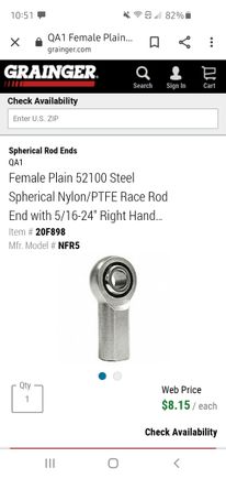 Use you stock linkage rod and jamb nuts. Will never fail. 