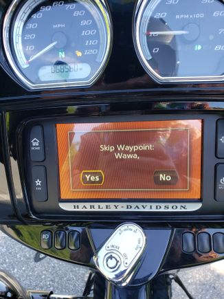 Skipped waypoint listed