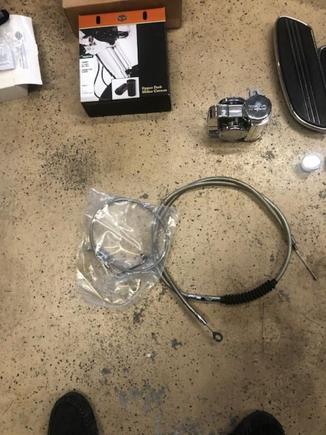 Clutch and brake cables braded lines raped in plastics used good condition