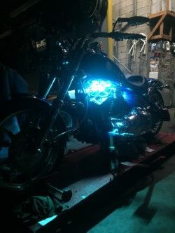 he re did my blue legs, theres also one down by shocks he did after pic, so it hit ground...he installed a nice metal on/off switch....wired and secured wayyy better, tank was off, I didn't have that luxury!!!!!