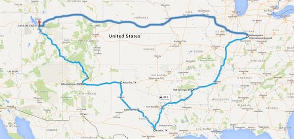 6.5 days of riding.  4700 miles