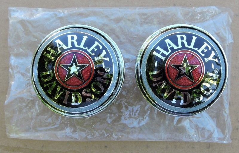 ** Dual Gas Caps with Cloisonne Medallions ___ NonVented LeftSide