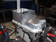 home made alloy oil pan not yet complete
