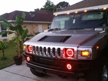 New 7 color LED lights, headlights and DRLs. Not bad on the outside for 411k miles 