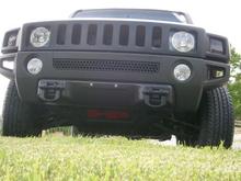 Painted skid plate and blacked turn signals
