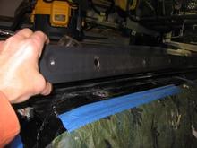 1/8"x3"x 6 foot roof reinforcing plate