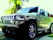 this is my Hummer H2 on 26 " wheels and with a 3"/5" lowering kit.