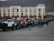 2011 ClubHummerOffroad.com April Fools Run at Rausch Creek PA (Morning lineup before heading out to RC)