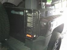Spyder Smoked LED Taillights with Steelcraft Taillight Guards
