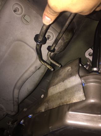 These are the trans cooler lines. The “beginning of a HUGE PIA” trying to get them to fit properly again.