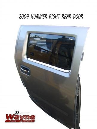 H2 RIGHT REAR DOOR SILVER