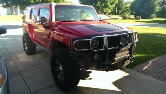 Brush guard with KC lights mounted