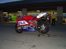 A day of many working in the pits at the track with my 999R