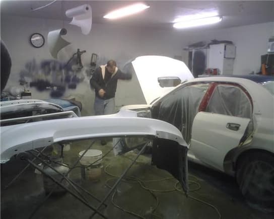 Prepairing car for paint