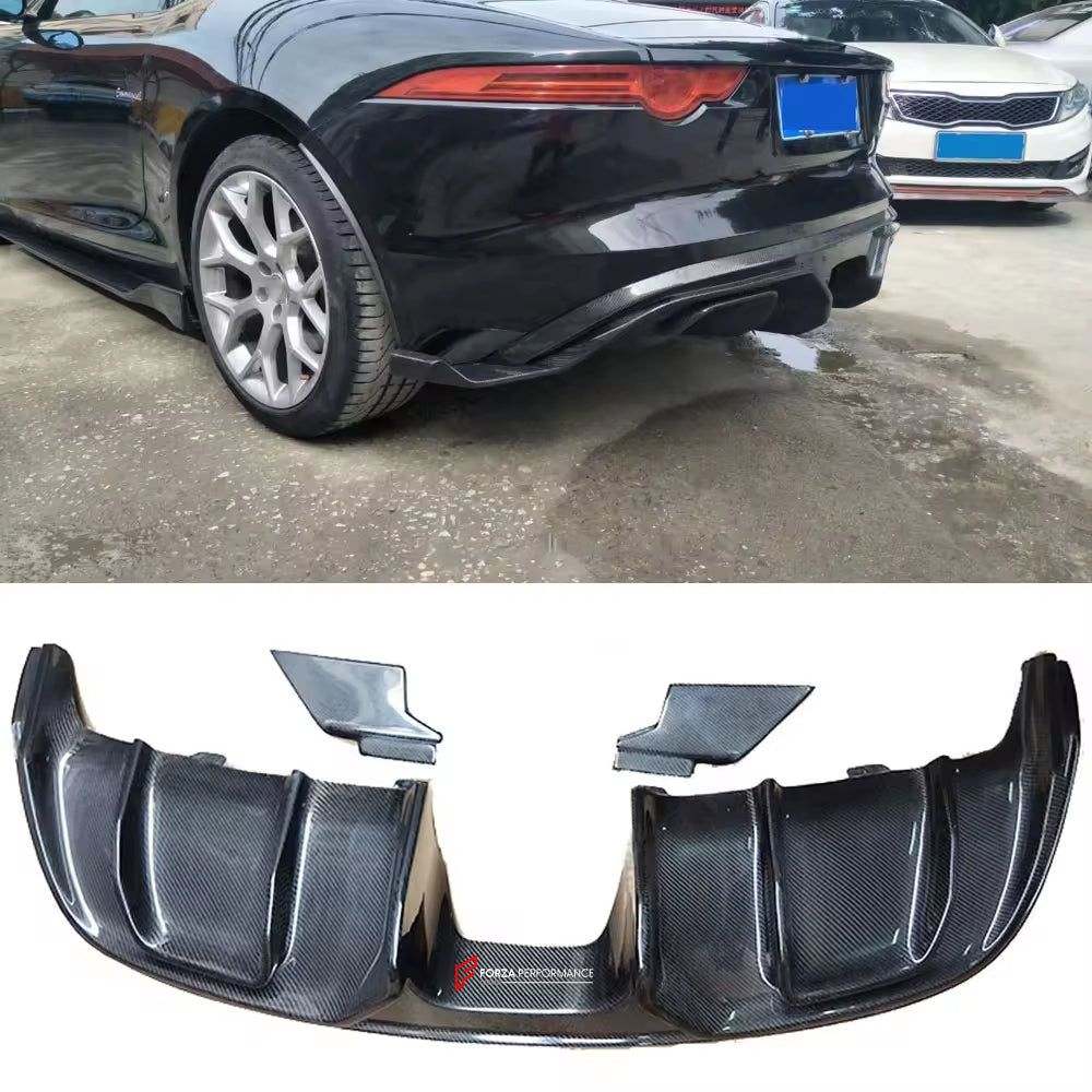 Exterior Body Parts - Carbon Fiber rear diffuser for v6 - New - 2014 to 2018 Jaguar F-Type - Columbia, SC 29212, United States