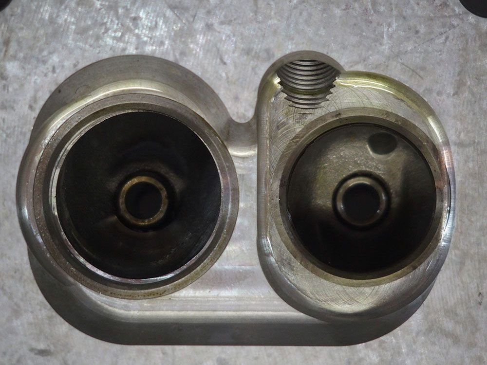 Evidently widened out to unshroud the valves some